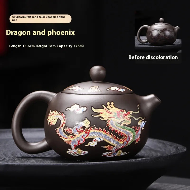 Color Changing Ceramic Teapot — Heat-Reactive Magic Reveal Design