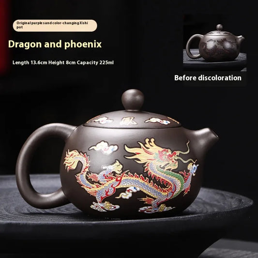 Color Changing Ceramic Teapot — Heat-Reactive Magic Reveal Design