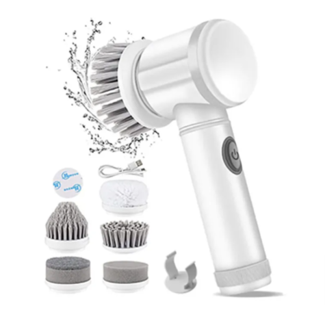 Handheld Electric Cleaning Brush — Multi-Surface Scrubber Kit