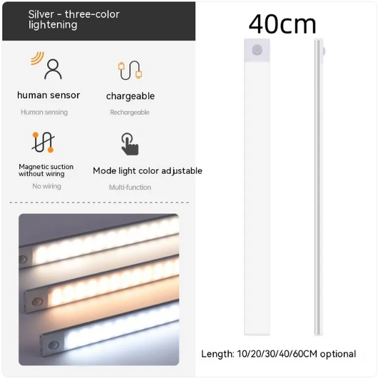 Smart Magnetic LED Cabinet Light — Wireless Rechargeable Under Cabinet Lighting