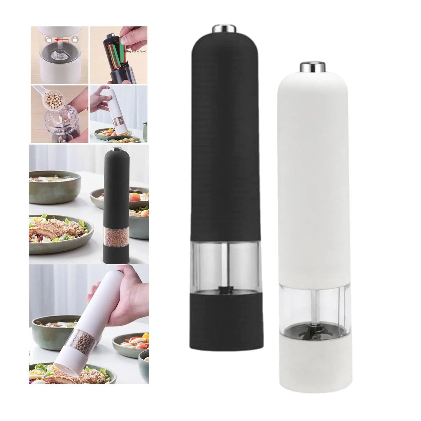 Electric Salt & Pepper Grinder — One-Touch Automatic Mill