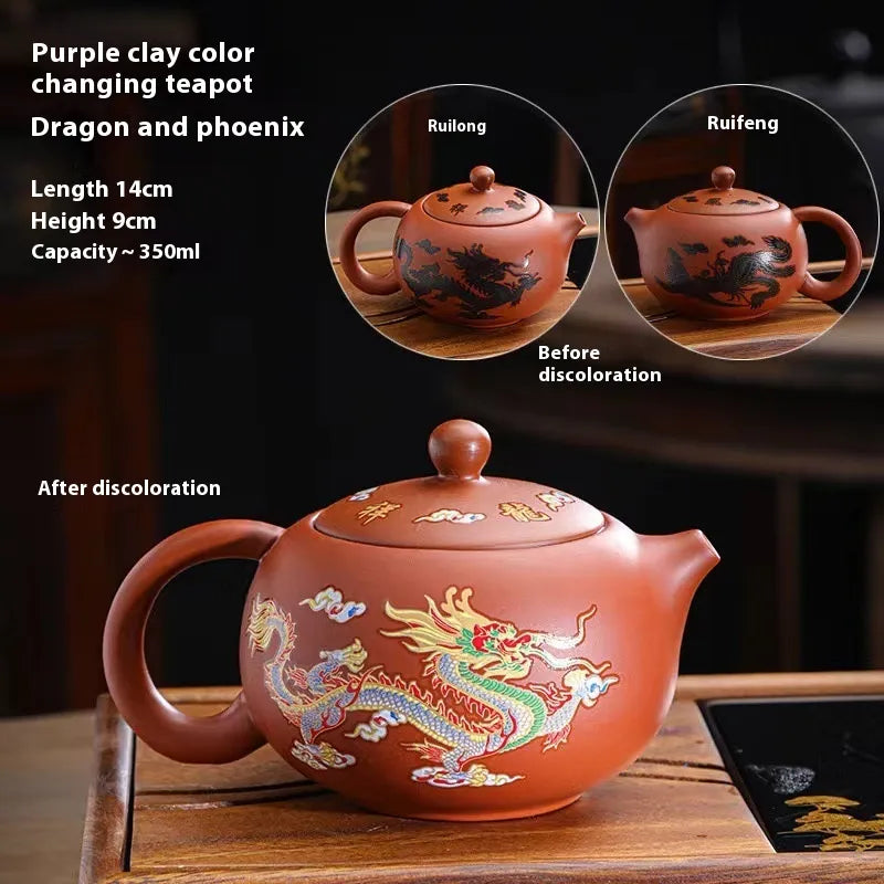 Color Changing Ceramic Teapot — Heat-Reactive Magic Reveal Design