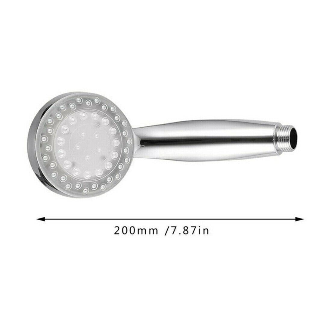 7-Color LED Shower Head — Water Powered Color Changing Shower